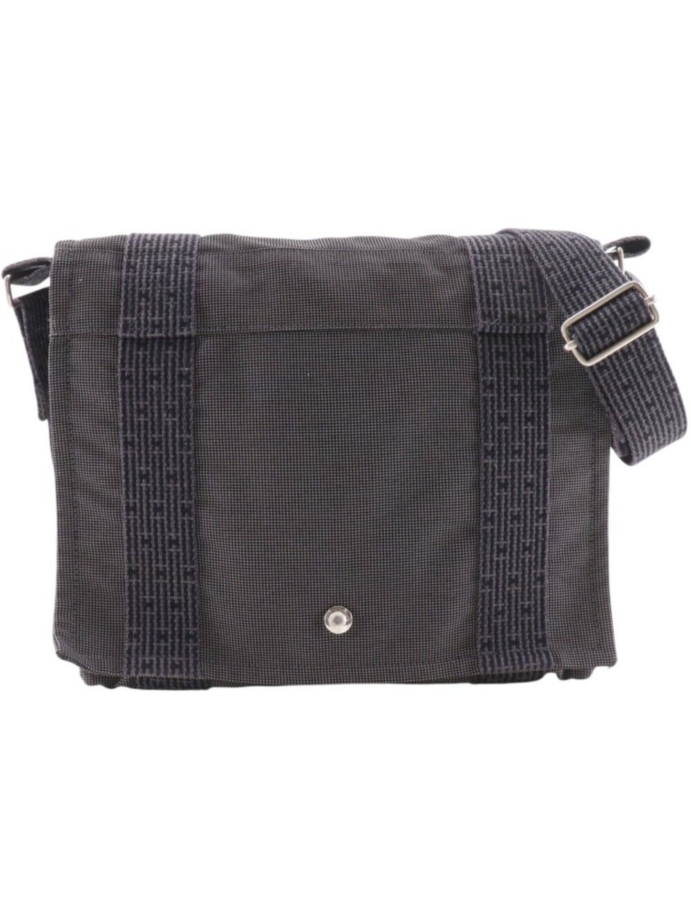 Hermes Her Line Besace PM Nylon Canvas Gray Shoulder Bag